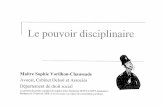 Intervention Maitre Vorilhon Chaussade   Le Pouvoir Disciplinaire