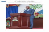 Adresse du Président Jovenel MOÏSE: Ouverture Première Session Ordinaire de l’Année Législative 2018