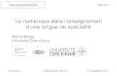 Numérique et langue de spécialité : Exploiter des ressources en ligne