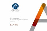 Les Fran§ais et la formation professionnelle / Sondage ELABE pour l'Institut Montaigne et L'Express