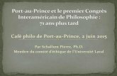 Le premier congrès inter américain de philosophie tenu à Port-au-Prince - 71 ans plus tard