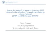 Aperçu des objectifs et mesures du secteur AFAT dedans les CPDN (INDC) des pays CEDEAO
