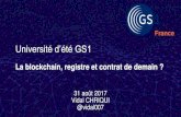 "Blockchain, registre et contrat de demain ?" - Keynote Université d'été GS1