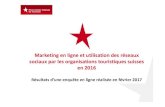 Utilisation des réseaux sociaux par les organisations touristiques suisses en 2016