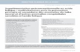 Supplémentation préconceptionnelle en acide folique ... · PDF fileS2 l JUNE JOGC JUIN 2015 DIRECTIVE CLINIQUE DE LA SOGC « prenatal multivitamins », « folate sensitive birth