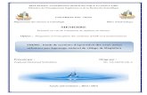 MEMOIRE - الاستقبال · PDF fileTHEME : Etude de système d'épuration des eaux usées ... Caractéristiques des eaux usées II.6.1. Caractéristiques physiques II.6.2. Caractéristiques