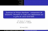 Systèmesdeﬁchiersdistribués:comparaisonde GlusterFS ... · PDF file1/34 Introduction NFS GlusterFS MooseFS Ceph Comparaison Conclusion Systèmesdeﬁchiersdistribués:comparaisonde