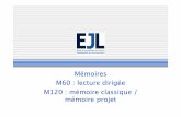 Mémoires M60 : lecture dirigée : mémoire classique ...web.comu.ucl.ac.be/memoire/EJL.pdf · nouvelles pratiques : projets de développement de blog, de site, ... • Vinciane Votron
