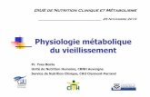Physiologie métabolique du vieillissement - arihge.frarihge.fr/WordPress3/wp-content/uploads/2011/11/boirie.pdf · Physiologie métabolique du vieillissement Pr. Yves Boirie Unitéde