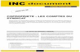 COPROPRIETE : LES COMPTES DU - inc-conso.fr · PDF fileLE CONTROLE DES COMPTES LES APPELS DE FONDS En cas de vente Les provisions appartiennent à la copropriété car ce sont des