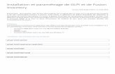 Installation et paramétrage de GLPI et de Fusion Inventoryevizo.fr/documents/GLPI.pdf · le protoole SNMP et la mise en plae d’in Àentaires du ... que nous allons mettre en place