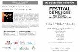 VOIX & VIOLONCELLES · PDF file · 2017-05-21Reconnu par Pierre Boulez comme un interprète « à la virtuosité et au charisme exceptionnels » alliés « à la noblesse et la sensibilité