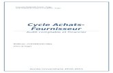 Cycle Achats- Fournisseurd1n7iqsz6ob2ad.cloudfront.net/document/pdf/5385e0d9a8a64.pdf · Cycle Achats- Fournisseur Plan Introduction I. Les services intervenants : II. Rôle de la