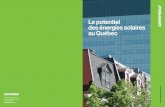 Le potentiel des énergies solaires au Québec potenti… · Greenpeace est très fière de lancer ce rapport sur le potentiel du solaire au Québec et remercie chaleureusement Diane