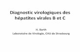 Diagnostic virologiques des hépatites virales B et C · PDF fileDiagnostic virologiques des hépatites virales B et C H. Barth Laboratoire de Virologie, CHU de Strasbourg