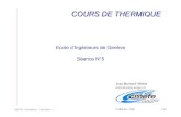 Ecole d‘Ingénieurs de Genève Séance N°5emericmenard.energie.free.fr/documents/cours de thermique_05_JBM.pdf · • 3 - L'équation de la chaleur • 4 - Le rayonnement thermique
