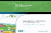 Portrait statistique pour le Québec et ses régions ... · PDF fileSite Web : Dépôt légal ... Le développement des enfants et la réussite scolaire du plus grand nombre sont des