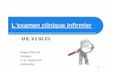 U.E. 3.1 S1 C1 - ifsi.charlesfoix.blog.free.frifsi.charlesfoix.blog.free.fr/public/L-examen_clinique_infirmier.pdf · U.E. 3.1 S1 C1 Grégory GUILLAN Formateur I.F.S.I. Charles Foix