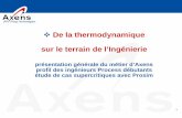 La thermodynamique sur le terrain - Société Française de · PDF file1 De la thermodynamique sur le terrain de l’Ingénierie présentation générale du métier d’Axens profil