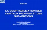 LA COMPTABILISATION DES CAPITAUX PROPRES ET … comptable/La comptabilisati… · En cas de cession d'une immobilisation subventionnée, le reliquat de la subvention d'équipement