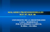 MALADIES PROFESSIONNELLES M.P. 97- M.P. 98sante.travail.free.fr/.../2011-2012/2011-12-06/7-lombalgies-MP-TRT.pdf · Lombalgie « chronique »: 3 mois (1/3 de la population) 97: «
