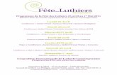 Fête Luthiers - Yann Poulain Luthier à · PDF fileMylène et Lucie, élèves luthières à l’école de Lutherie de Mirecourt (Vosges) ... l’importance du violon dans de nombreux