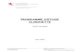 PROGRAMME D’ETUDE CLARINETTE -  · PDF fileLe groupe de travail « clarinette ... 16. Encourager le jeu de ... POOL D’ETUDES pour l’examen de fin de cycle Gambaro,