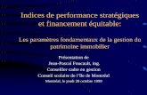 Indices de performance stratégiques et financement é · PDF fileIndices de performance stratégiques et financement équitable: Les paramètres fondamentaux de la gestion du patrimoine