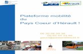 Plateforme mobilité du Pays Coeur d’Hérault · PDF fileLa plateforme mobilité Pays Coeur d’Hérault a pour vocation de : accompagner les publics concernés vers une moblité