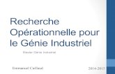 Recherche Opérationnelle pour le Génie Industrielemmanuel.caillaud.pagesperso-orange.fr/Emmanuel_Caillaud/Accueil... · • Équipes militaires de recherche opérationnelle ont