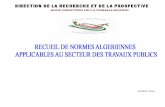 intercalairebadis - mtp.gov.dz JURIDIQUE/normalisation-homologation/Recu… · P R E F A C E Ce recueil présente l’ensemble des normes Algériennes (NA), applicables au secteur