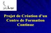 Projet de Création d’un Centre de Formation Continueiut.univ-lille2.fr/fileadmin/user_upload/documents/PresentationE... · Projet de Création d’un Centre de Formation ... -