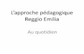 L’approche pédagogique Reggio Emilia - · PDF file« Les enfants sont des êtres forts, riches et compétents. Tous ont la capacité, le potentiel, la curiosité et le désir de