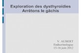 Exploration des dysthyroïdies Arrêtons le gâchis - ammppuammppu.org/.../uploads/2012/06/4-VA-les-anticorps.Basedow-.pdf · Les Explorations Biologiques Marqueurs biochimiques de