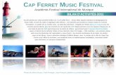 CAP FERRET MUSIC FESTIVAL D ACTIVITES C… · Hélène Berger: 1er regard d’Oryane pour 2 pianos Charlotte Testu et Marie Jouhaud: arrangements de Piazolla