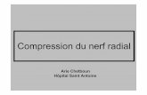 Arie Chetboun Hôpital Saint Antoine - · PDF fileCompression du nerf radial au coude Tunnel radial-Bande fibreuse prearticulaire-Reseau vasculaire-Bord fibreuse du CERC-Arcade de