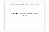 LISTE DES EXPERTS 2017 - Cour de cassation · PDF file2 table des matiÈres pages sommaire analytique des rubriques avec leurs specialites . . . . . . . . . . . . . . . . . . . . .