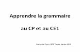 Apprendre la grammaire au CP et au CE1 - cndp.fr · PDF file1 Les objectifs de la grammaire 2 Les éléments grammaticaux fondamentaux 3 Une démarche 4 Une organisation sur l’année