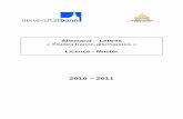 Allemand – Lettres « Études franco-allemandes » Licence ...dfs-in-paris.de/uploads/brochure_allemand-lettres_2010-2011-2.pdf · L3 et Master : En Sorbonne - 1, rue Victor-Cousin