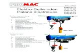 Elektro-Seilwinden · PDF fileIndex 2 Déclaration CE de conformité 5-6 Consignes de sécurité 8 Caractéristiques techniques, Présentation de la machine 9 Schéma électrique