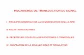 I - PRINCIPES GENERAUX DE LA COMMUNICATION …sebastien.tronel.free.fr/Physiologie/Transduction du signal..pdf · mecanismes de transduction du signal i - principes generaux de la