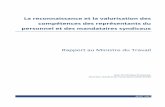 La reconnaissance et la valorisation des compétences des ...travail-emploi.gouv.fr/IMG/pdf/03_08_2017_rapport_reconnaissance... · La reconnaissance et la valorisation des compétences