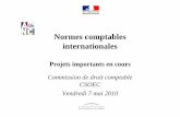 Normes comptables internationales - · PDF fileNormes comptables internationales Projets importants en cours Commission de droit comptable CSOEC ... avec IAS 37 qu’avec les propositions