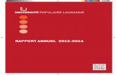 Rapport Annuel 2013-2014 - Université populaire de Lausanne · PDF filecorrections DELF B2, formatrice interne - Isabelle Wyss, examinatrice ... véritable atout et l’Université
