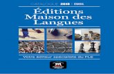 CATALOGUE 2018 EMDL Éditions Maison des Langues · PDF file52 Les clés du nouveau DELF ... (du A1 au B2). Il y en a des centaines. ... Le principal atout c'est l'accès online aux