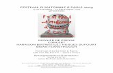 FESTIVAL D’AUTOMNE À PARIS 2009 · PDF file3 Brian Ferneyhough Harrison Birtwistle Hugues Dufourt compositeur « pense la musique comme flux, Quatuor Arditti pourrait signifier