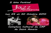 2 ème Festival Les 29 et 30 Octobre · PDF fileProgramme du Vendredi 29 Octobre 2010 Concert de Jazz Manouche à 20H au CAP Frangy Delporte et son Ensemble Frangy Delporte, guitare