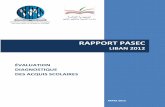 RAPPORT PASEC - · PDF fileCHAPITRE 1 : Le système éducatif libanais ... Tableau 4.1 : Résultats des modélisations dans les disciplines d’arabe, de mathématiques, de français