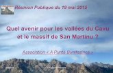Quel avenir pour les vallées du Cavu et le massif de San ... · PDF file20/05/15 A Punta Bunifazinca 1 Réunion Publique du 19 mai 2015 Quel avenir pour les vallées du Cavu et le