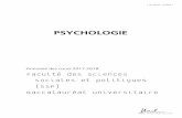 PSYCHOLOGIE - unil.ch · PDF file... Les différents champs professionnels de la psychologie sont présentés par l'enseignant ou ... de l'intelligence, de la personnalité, la vie